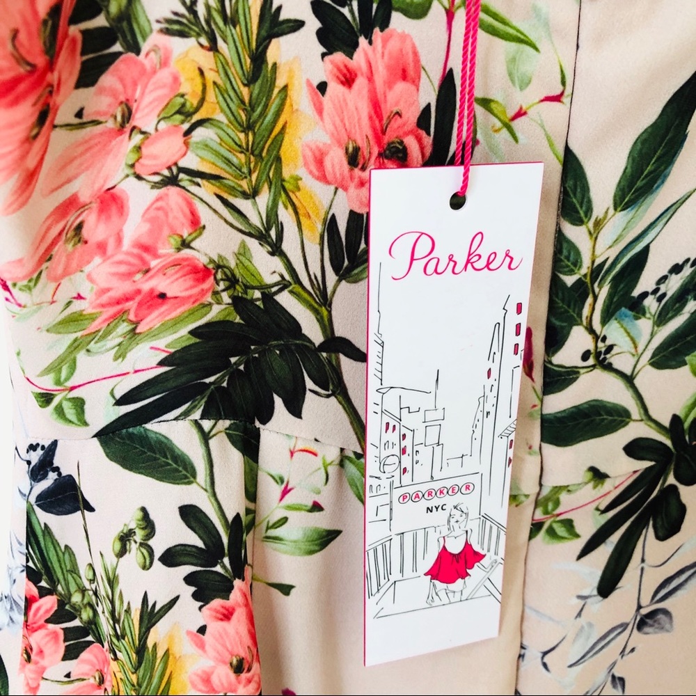 Parker Patterned Ruffled Hi-Lo Dress - Picture 6 of 8